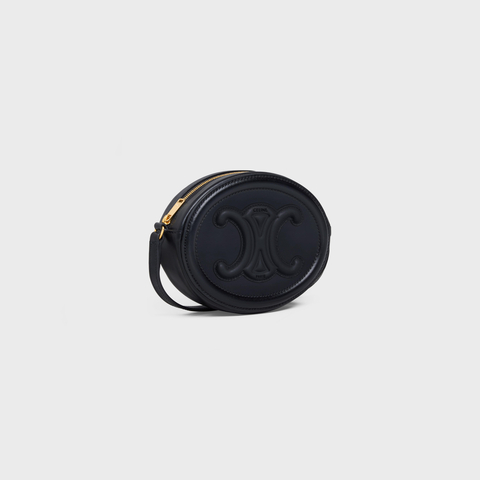 CROSSBODY OVAL PURSE CUIR TRIOMPHE IN SMOOTH CALFSKIN BLACK - Image 2